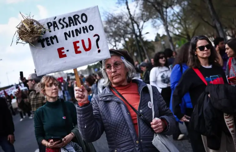 Manifestação contra a crise da habitação em Lisboa